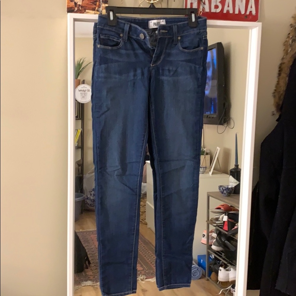Paige dark wash skinny jeans